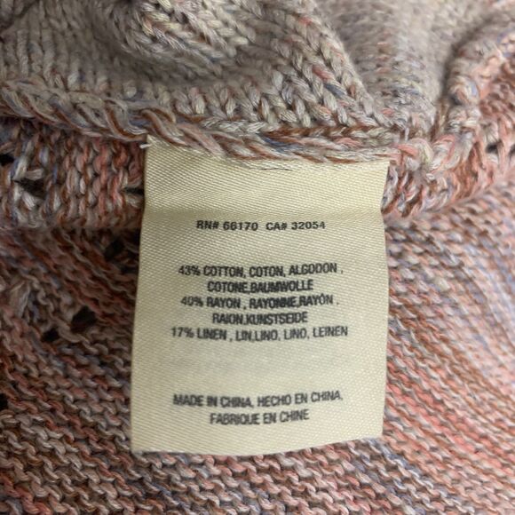 Anthropologie Moth Sweater Anita Cable Knit Rear Zip Pullover Long Swing Small - Picture 9 of 9